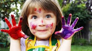 child embraces creativity
